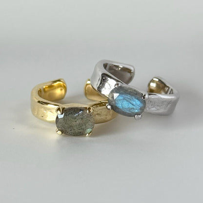 [ labradorite ] um silver ring [ free size ]