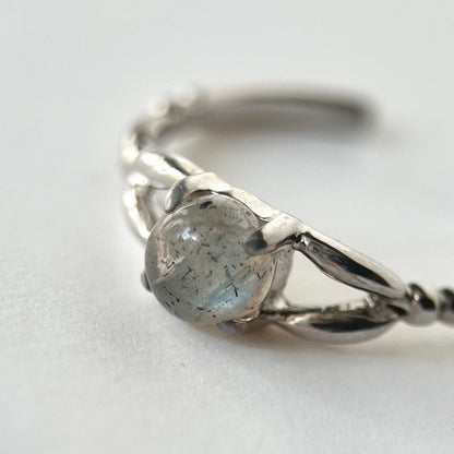 [ labradorite ] spring ring silver