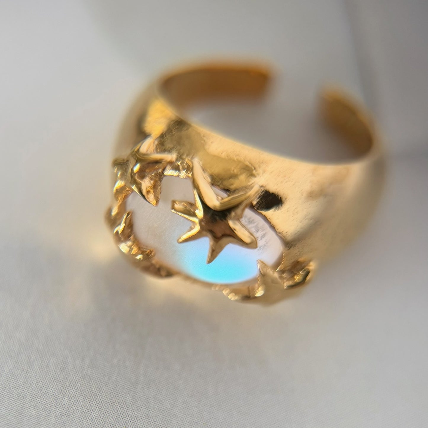 [ frost peach ] twinkle ring gold