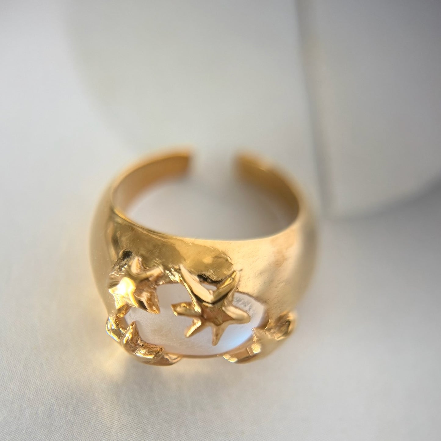 [ frost peach ] twinkle ring gold