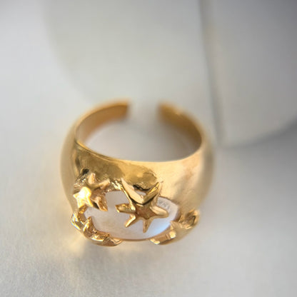 [ frost peach ] twinkle ring gold