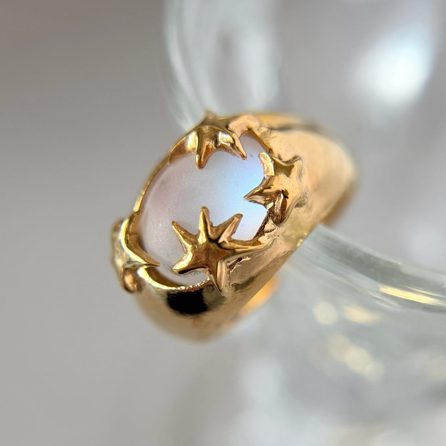 [ frost peach ] twinkle ring gold
