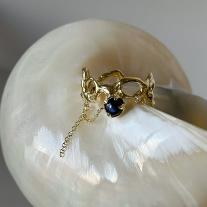 [ labradorite ] nuanced mesh gold [ free size ]