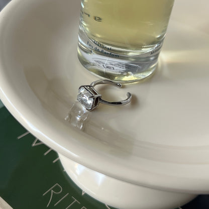 10. [ crystal ] gem OCTAGON silver