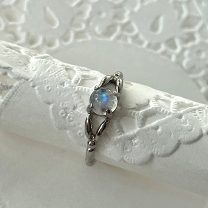 [ labradorite ] spring ring silver