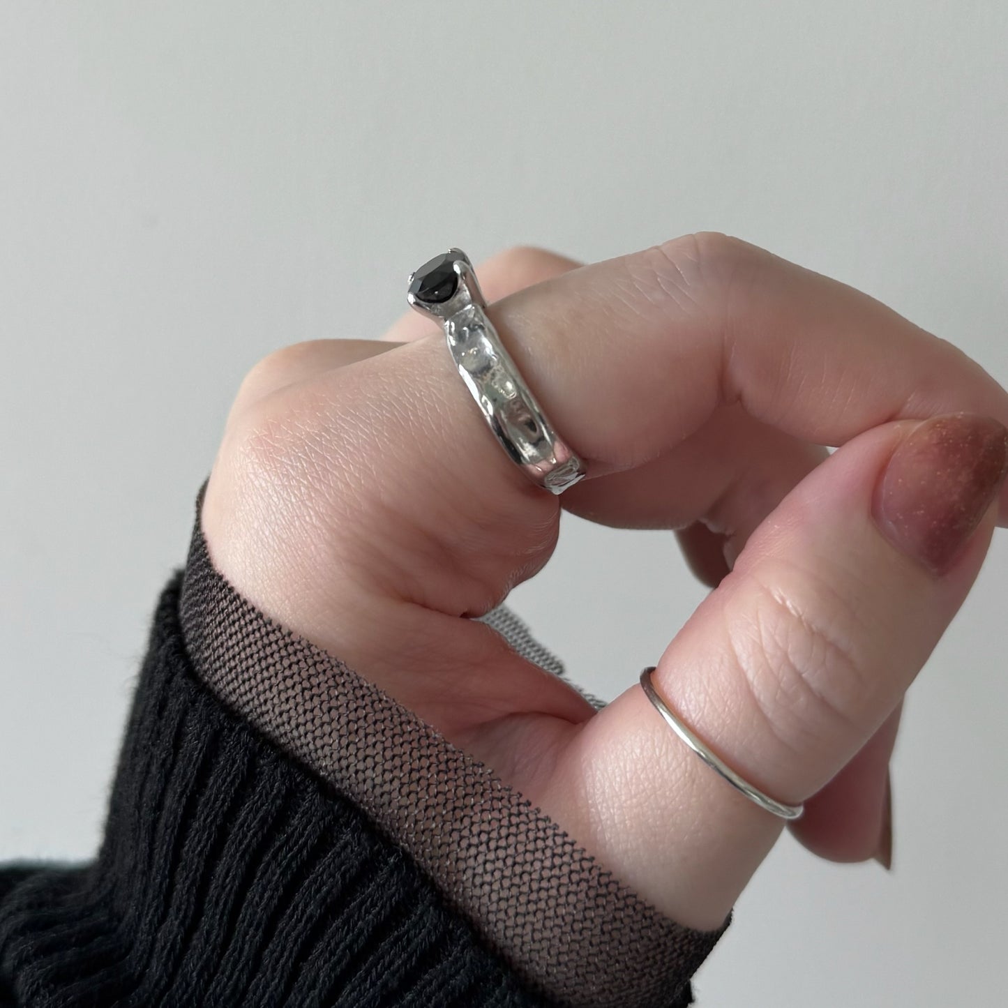 [ labradorite ] um silver ring [ free size ]