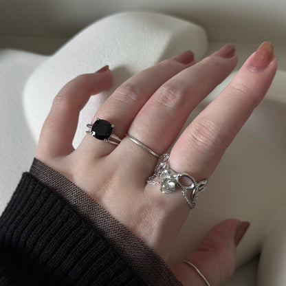 [ crystal ] nuanced mesh silver [ free size ]