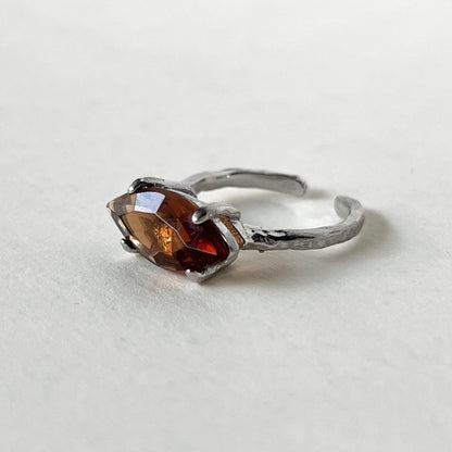 [ brown ] gem MARQUISE silver [ free size ]