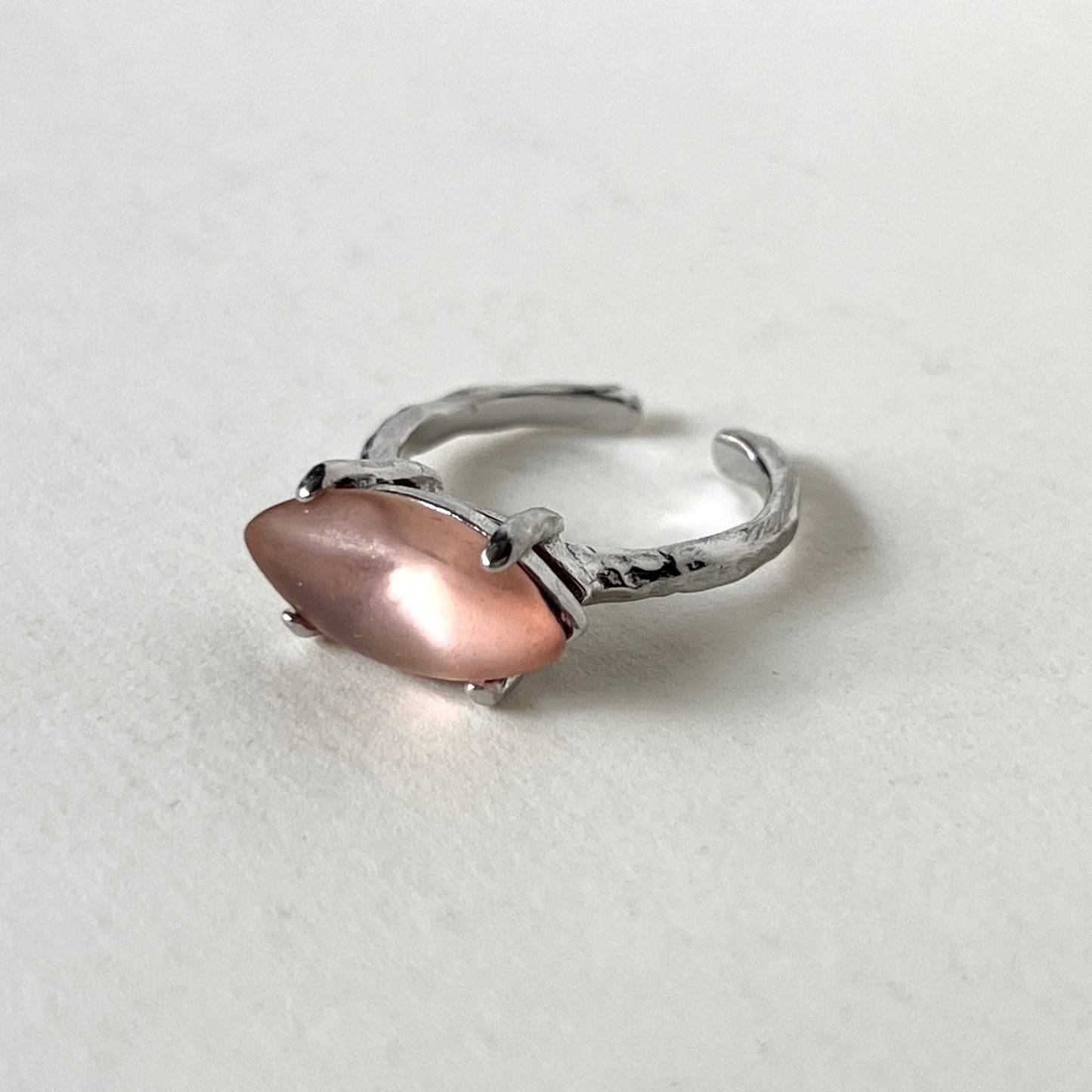 [ pink ] gem MARQUISE silver
