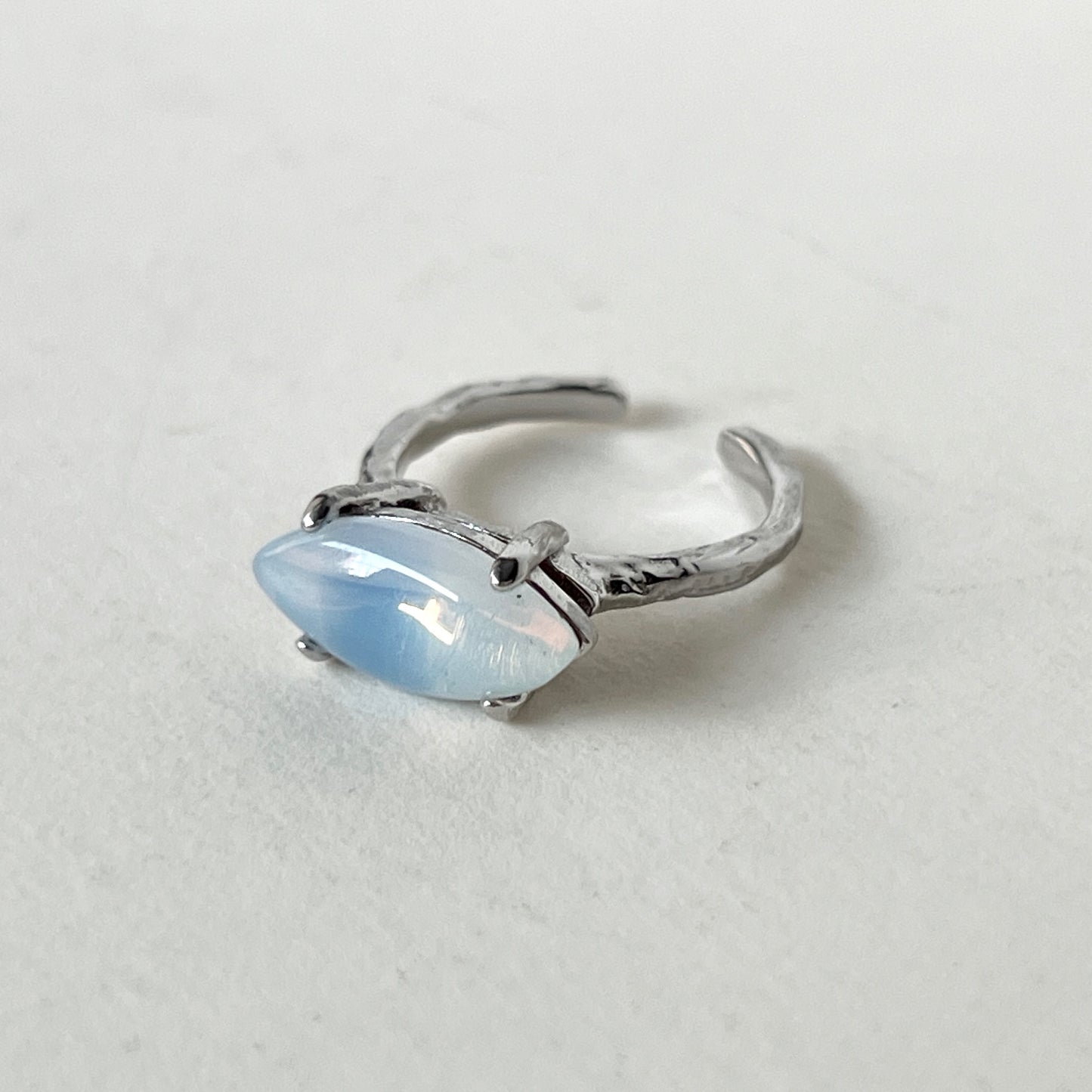 02. [ opal ] gem MARQUISE silver [ free size ]