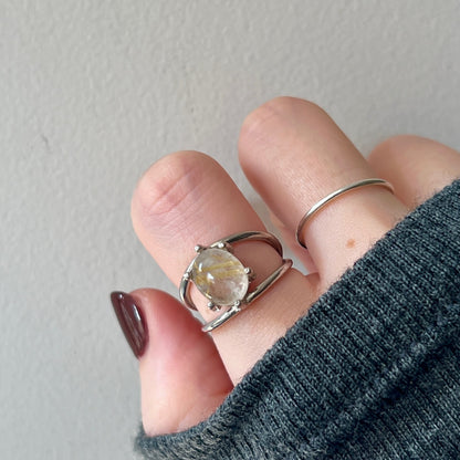[ rutile quartz ] double silver