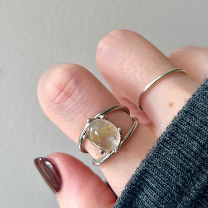 [ rutile quartz ] double silver