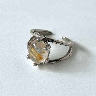 [ rutile quartz ] double silver