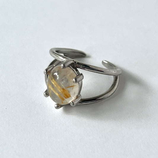 [ rutile quartz ] double silver