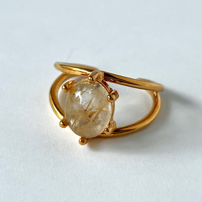 [ rutile quartz ] double gold