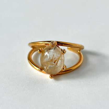 [ rutile quartz ] double gold
