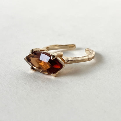 06. [ brown ] gem MARQUISE gold [ free size ]