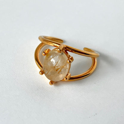 [ rutile quartz ] double gold