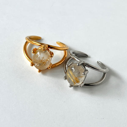 [ rutile quartz ] double silver