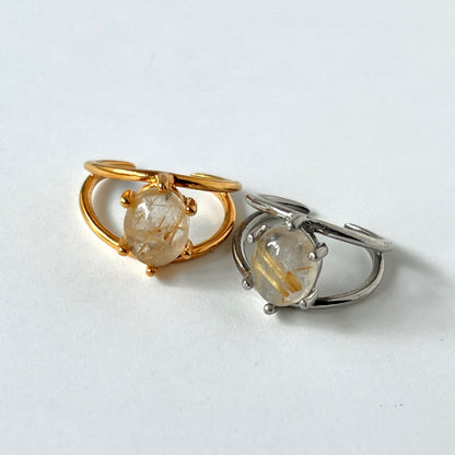 [ rutile quartz ] double gold