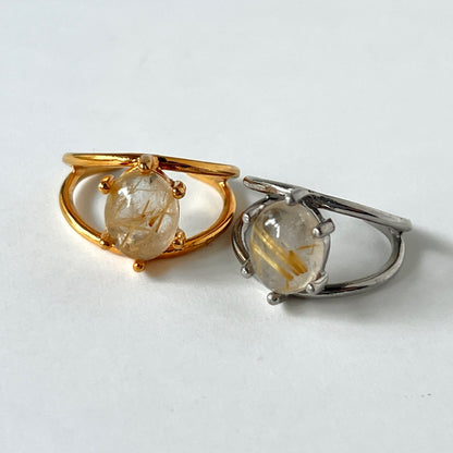 [ rutile quartz ] double gold