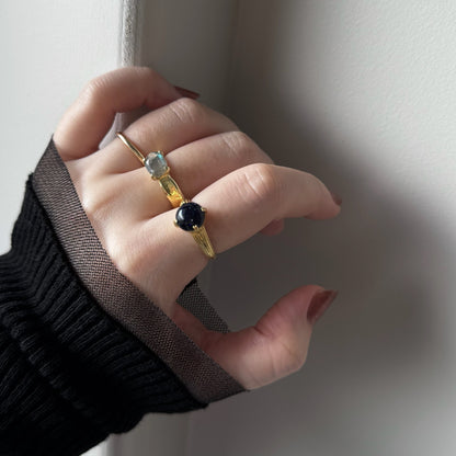[ labradorite ] um gold ring [ free size ]