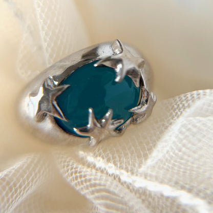 [ apatite ] twinkle ring silver