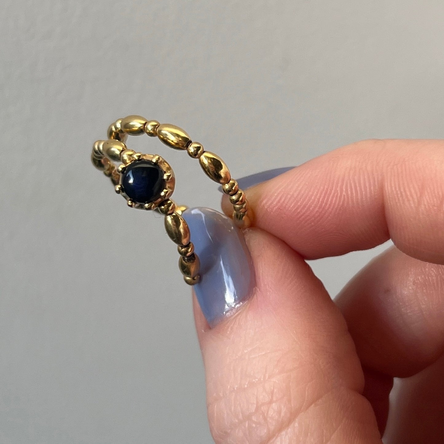 [ blue labradorite ] sirius gold [ free size ]