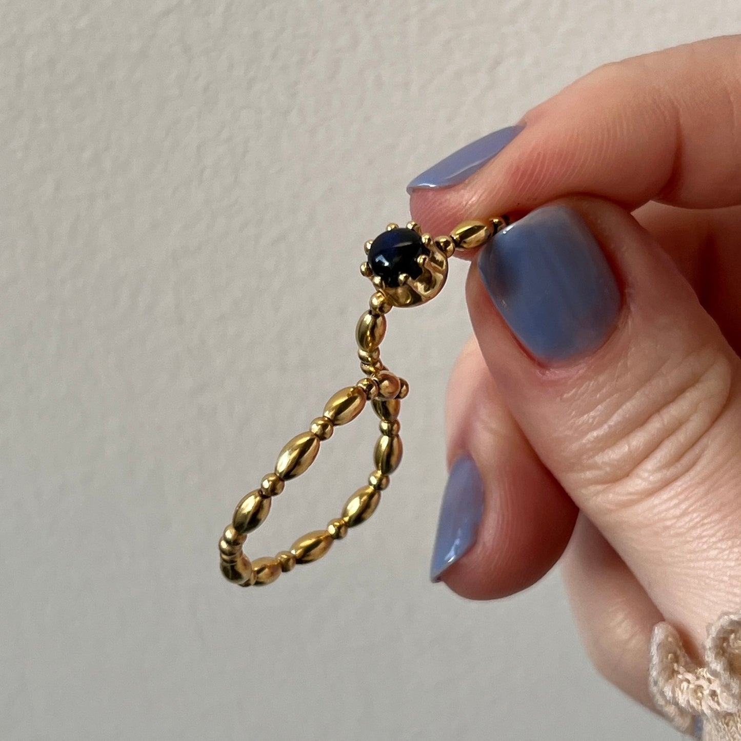 [ blue labradorite ] sirius gold [ free size ]