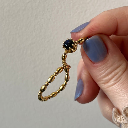 [ blue labradorite ] sirius gold [ free size ]