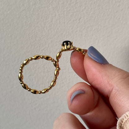 [ blue labradorite ] sirius gold [ free size ]