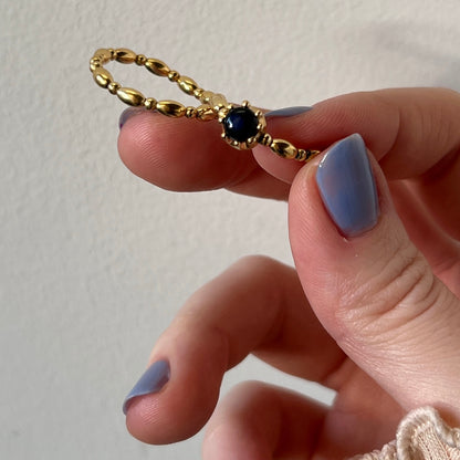 [ blue labradorite ] sirius gold [ free size ]