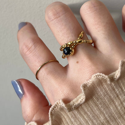 [ blue labradorite ] sirius gold [ free size ]