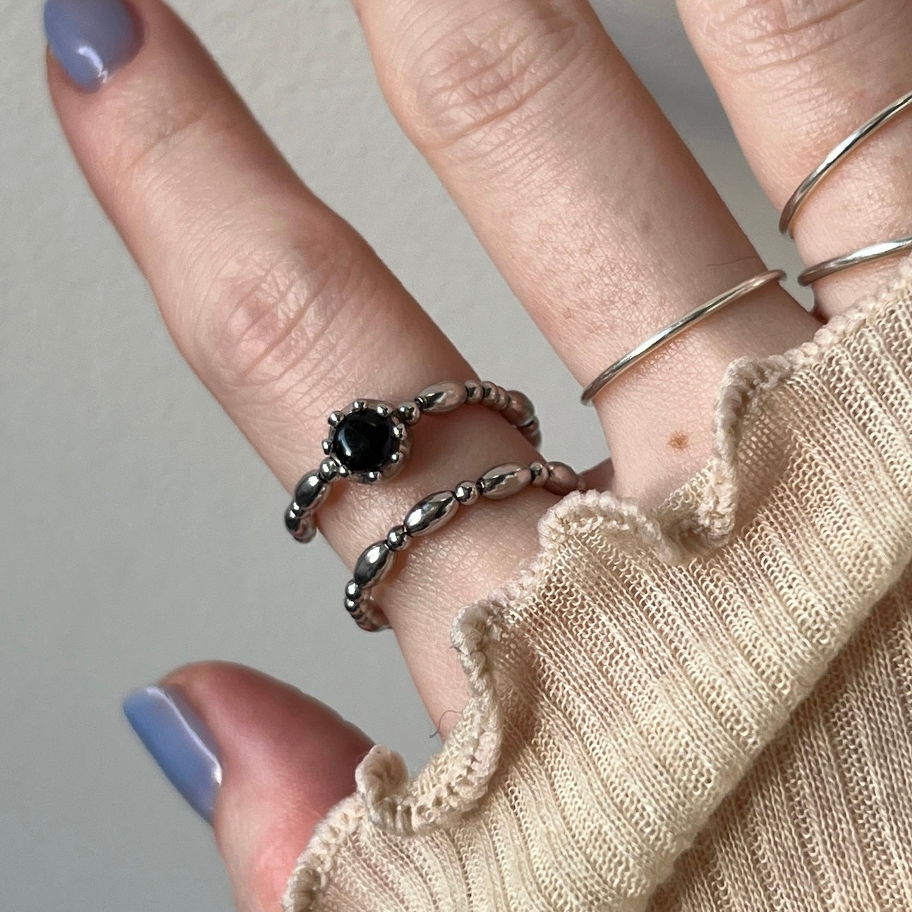 [ blue labradorite ] sirius silver [ free size ]