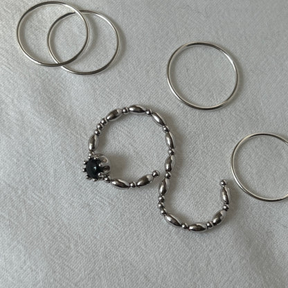 [ blue labradorite ] sirius silver [ free size ]