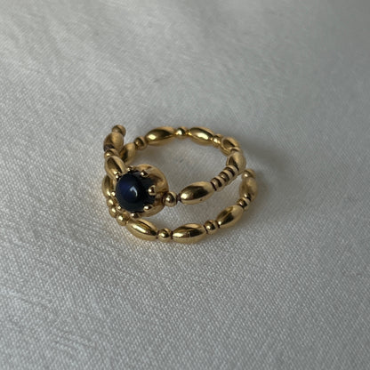 [ blue labradorite ] sirius gold [ free size ]