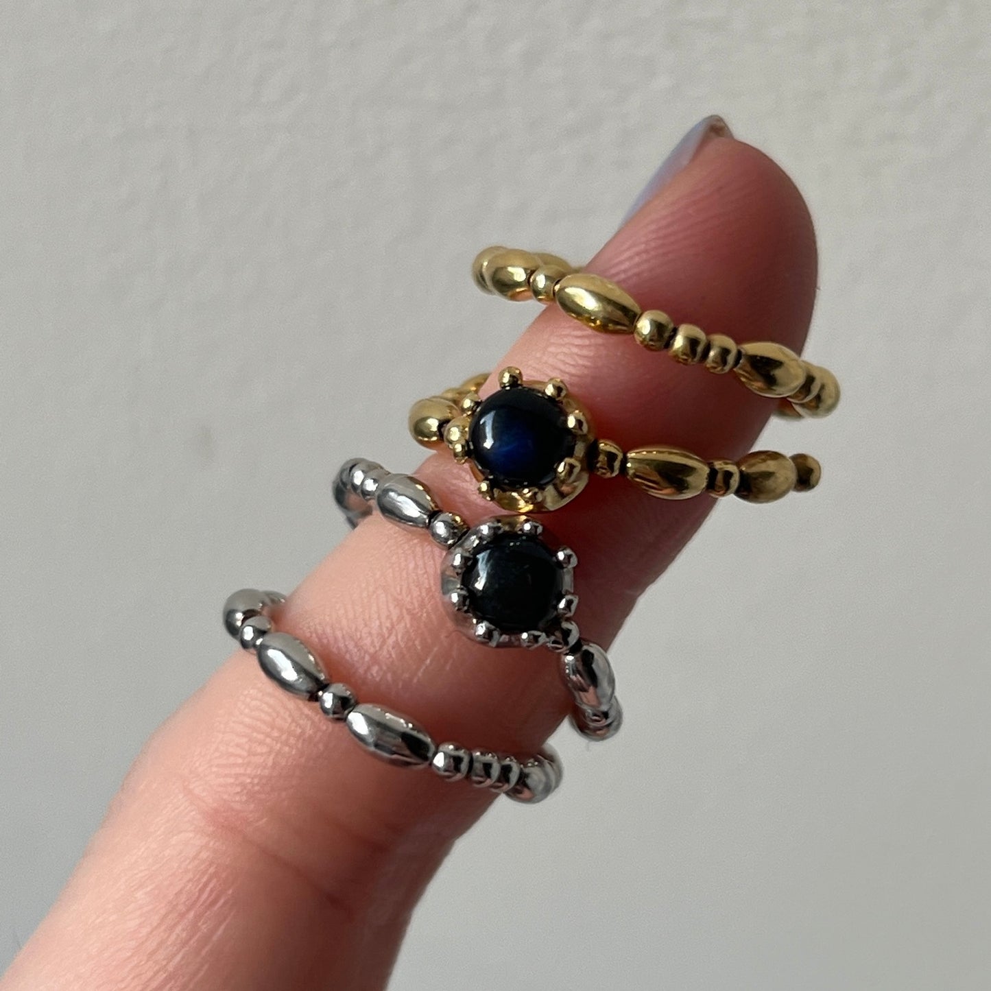 [ blue labradorite ] sirius silver [ free size ]