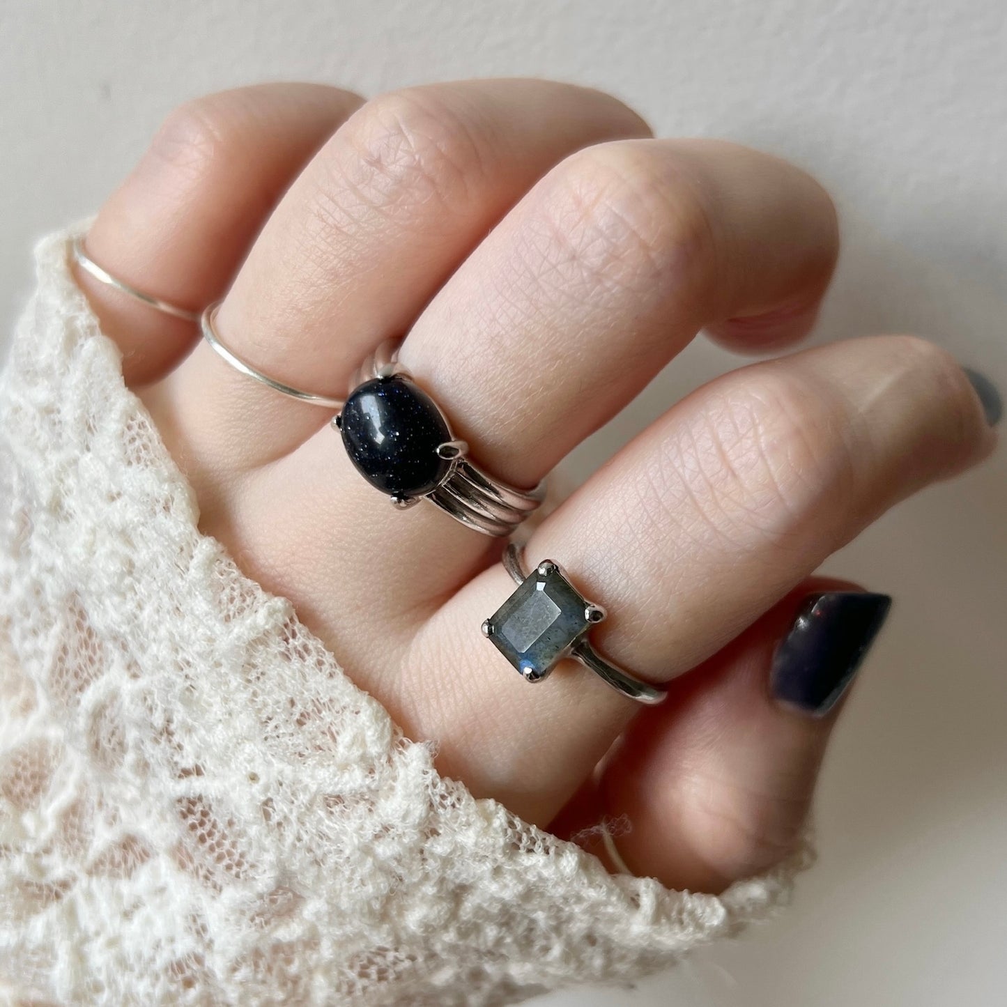 [ blue gold stone ] trois silver