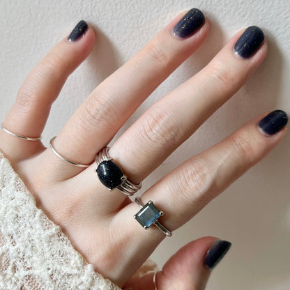 [ blue gold stone ] trois silver