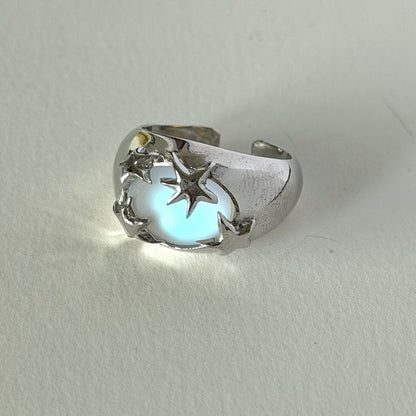 [ frost peach ] twinkle ring silver