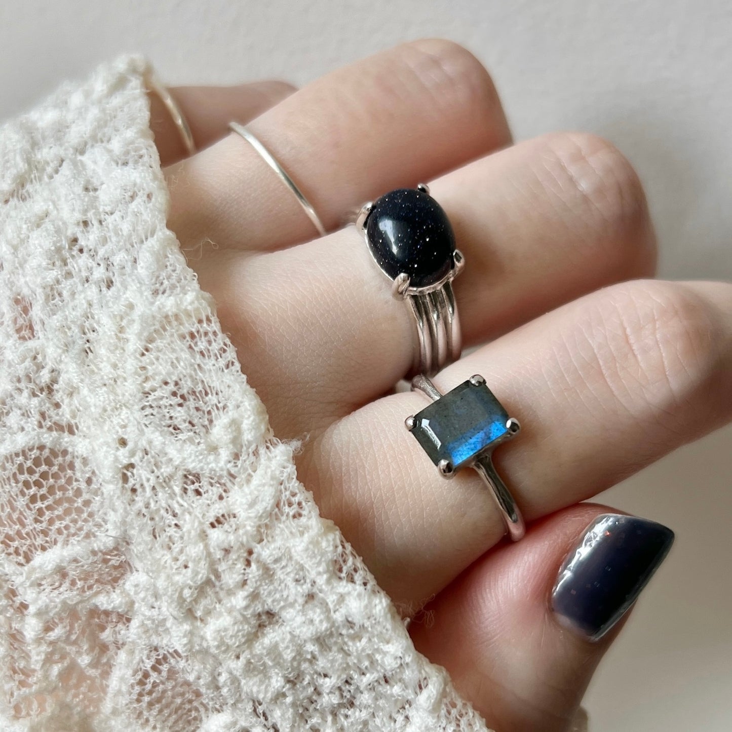[ blue gold stone ] trois silver