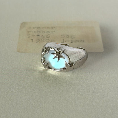 [ frost peach ] twinkle ring silver