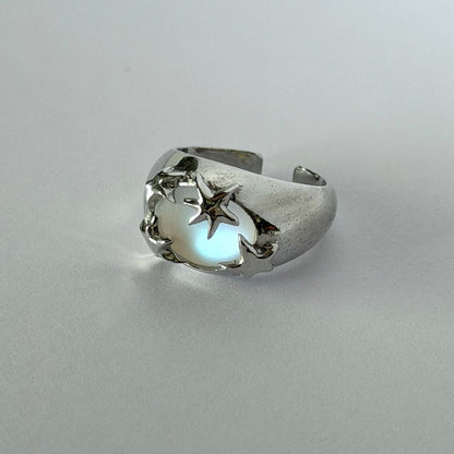[ frost peach ] twinkle ring silver