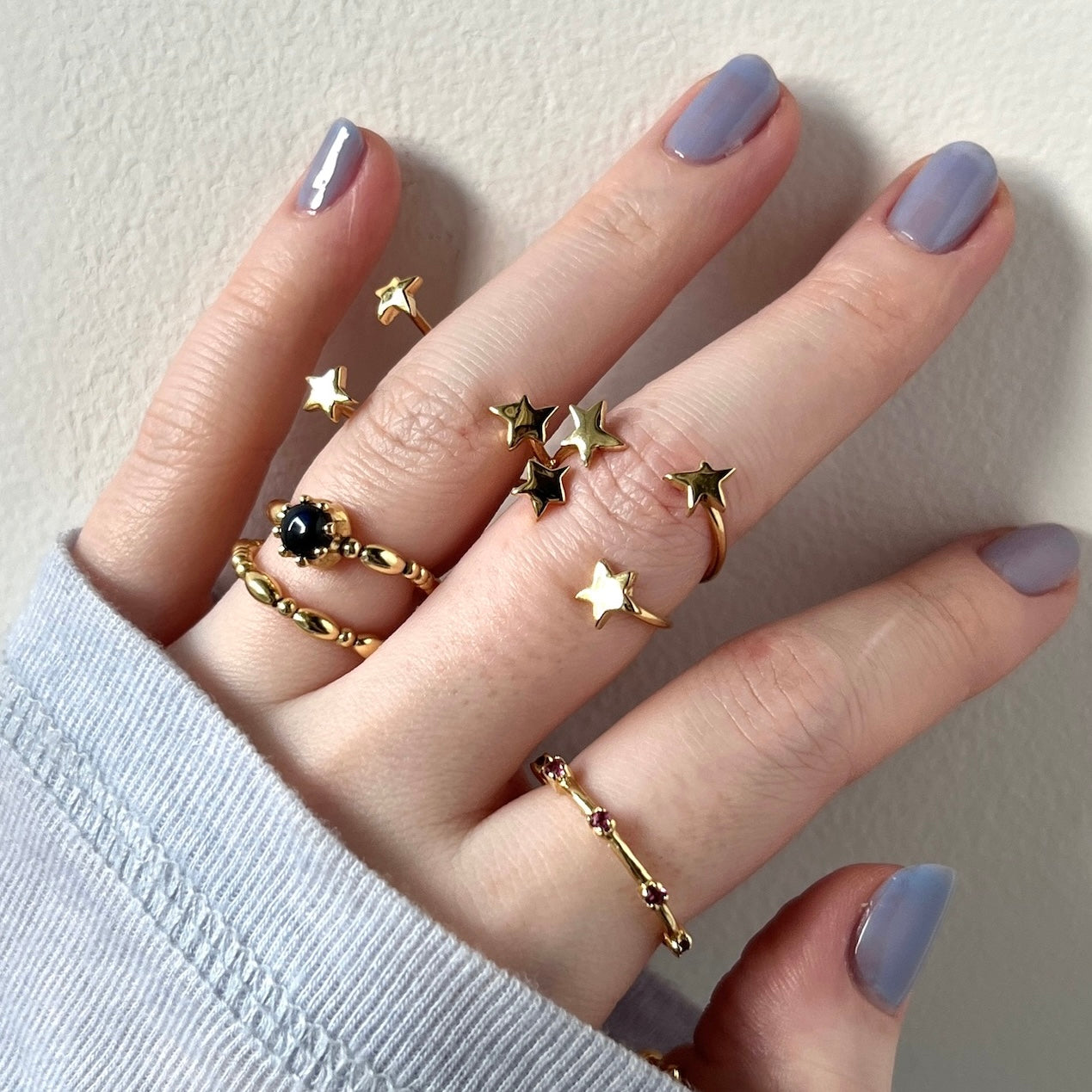 [ blue labradorite ] sirius gold [ free size ]