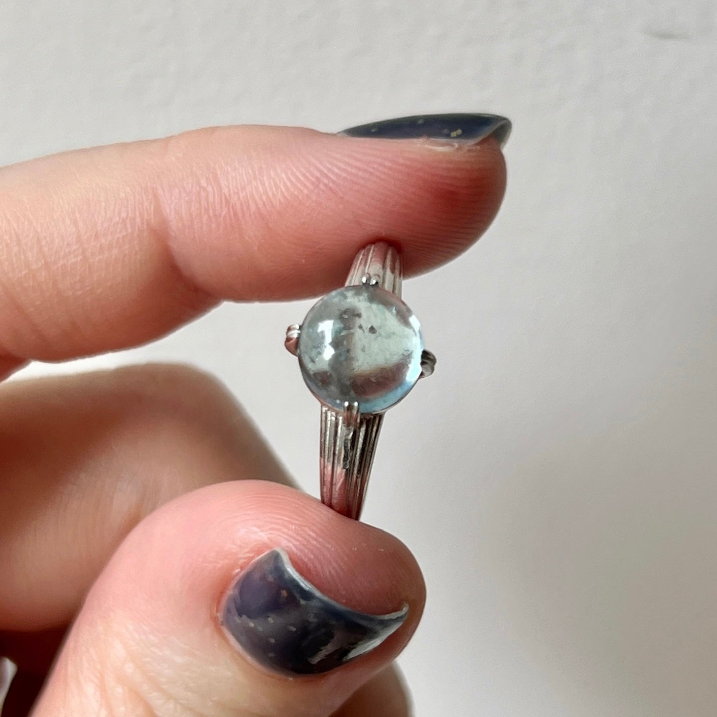 [ aqua marine ] croissant silver