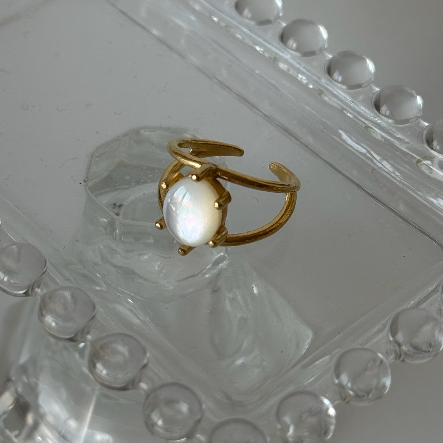 [ white shell ] double gold [ free size ]