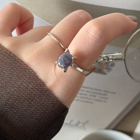 [ bloodshot Iolite ] classic silver [ free size ]