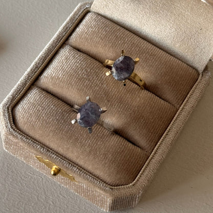 [ bloodshot Iolite ] classic gold [ free size ]