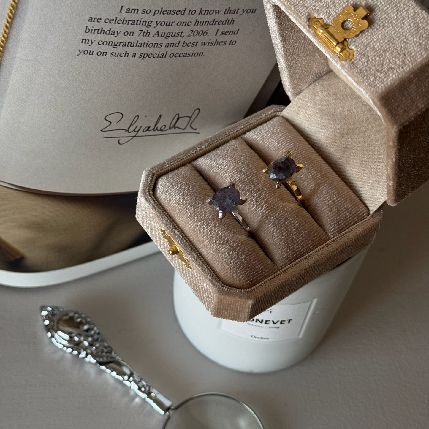 [ bloodshot Iolite ] classic gold [ free size ]