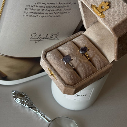 [ bloodshot Iolite ] classic gold [ free size ]